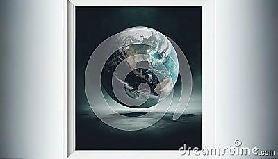 Earth's Serenity - A Minimalistic Visual Art Piece, Made with Generative AI Stock Photo