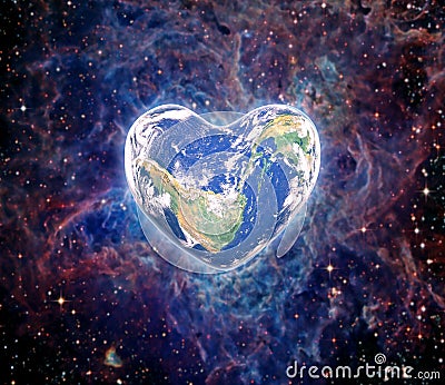 The earth in the shape of a heart, elements of this image furnished by NASA Stock Photo