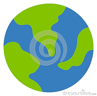 Earth sign. Globe icon. Color planet symbol Vector Illustration
