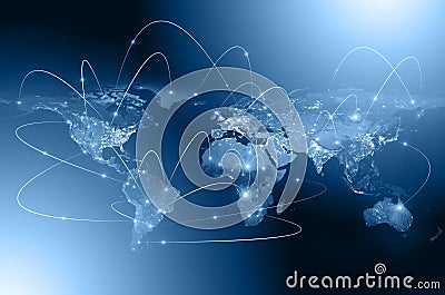 Earth from Space. Best Internet Concept of global business from concepts series. Elements of this image furnished by Stock Photo