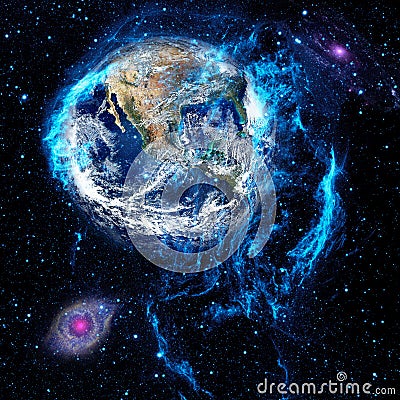 Earth and space Stock Photo
