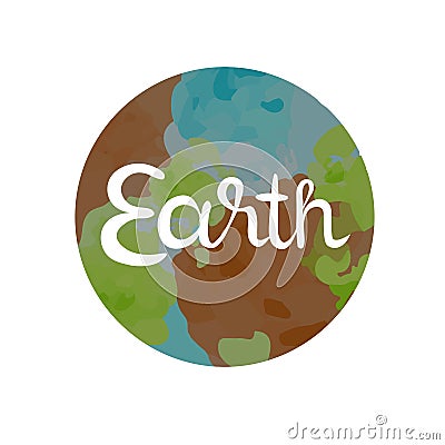 Earth symbol of the four elements Vector Illustration