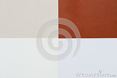 earth tones background concept with geometric pattern of blank colour paper background, blank paper of brown beige and dark brown Stock Photo
