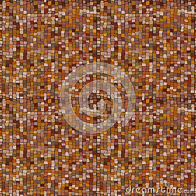 Earth tones ceramic mosaic seamless background Vector Illustration