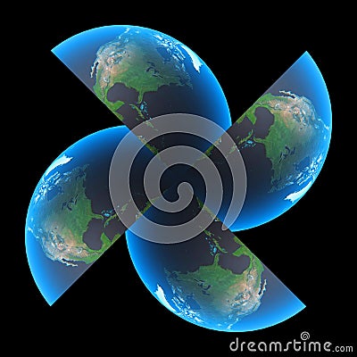 Earth turbine Stock Photo