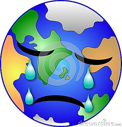 Earth weeping Stock Photo