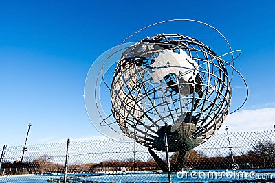 Earth world globe unisphere in New York Editorial Stock Photo