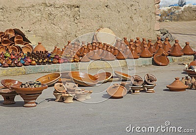 Earthenware handmade utensils Stock Photo