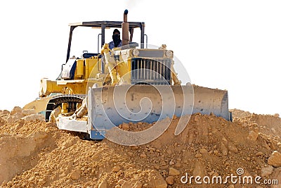 Earthmover on site Stock Photo