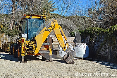 An Earthmoving Digger JCB Construction Plant Machinery Stock Photo