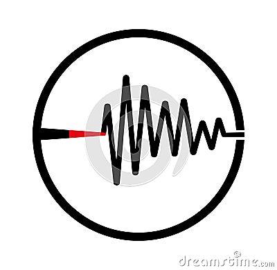 Earthquake background. seismogram for seismic measurement. Stock Photo