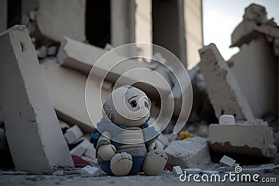 Earthquake damaged buildings and roads. nature disaster in syria and turkey Stock Photo