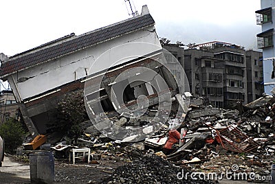 Earthquake Disaster Stock Photo