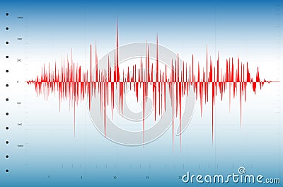 Earthquake graph Stock Photo