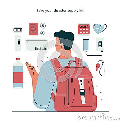 Earthquake safety rules. Countermeasures and instruction in case Vector Illustration