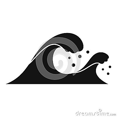 Earthquake tsunami icon, simple style Vector Illustration