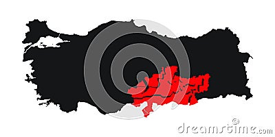 February 6.Kahramanmaras.Earthquake in Turkey 2023.Osmaniye Ad?yaman Stock Photo