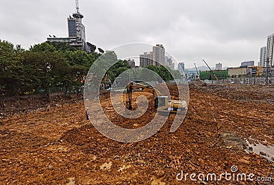 The Earthwork construction site Editorial Stock Photo
