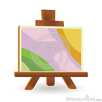 Easel board Vector Illustration