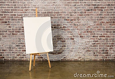 Easel with canvas Stock Photo