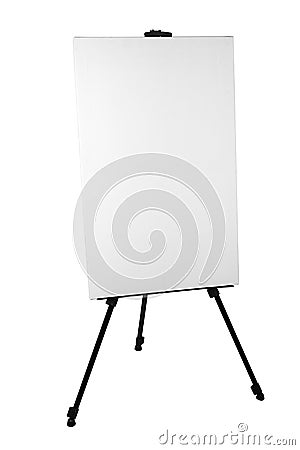 Easel with canvas Stock Photo