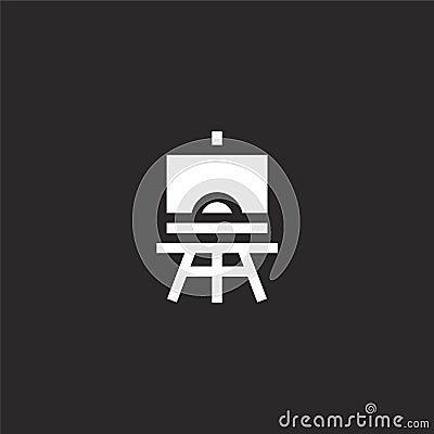 easel icon. Filled easel icon for website design and mobile, app development. easel icon from filled learning collection isolated Vector Illustration