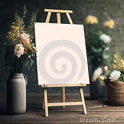 Easel Sign and Seating Chart Mockup Set for Weddings, Baby Showers and Events Stock Photo