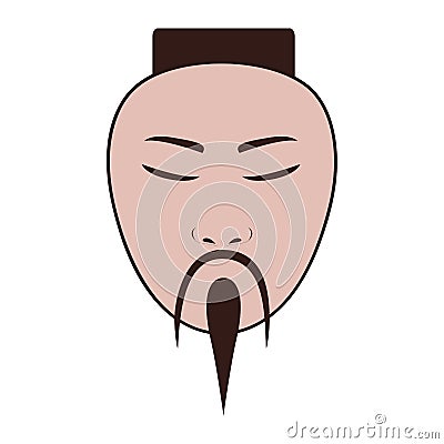 East asian man icon image Vector Illustration