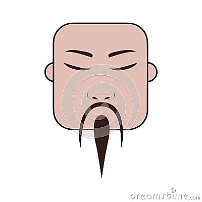 East asian man icon image Vector Illustration