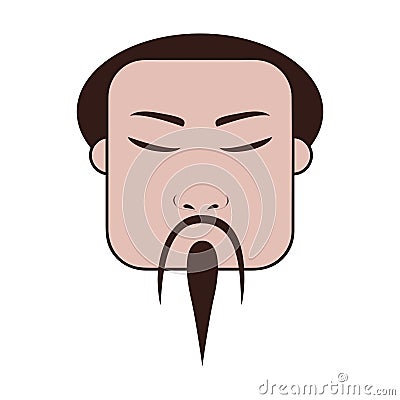 East asian man icon image Vector Illustration