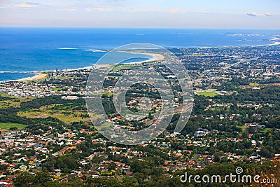 East Australian coastline from Bulli to Wollongong Stock Photo