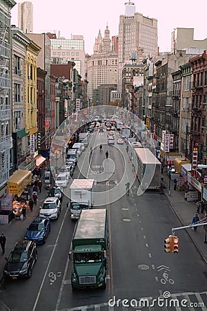 East Broadway New York City USA Editorial Stock Photo