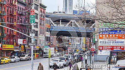 East Broadway Chinatown Manhattan NYC Editorial Stock Photo