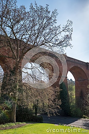 EAST GRINSTEAD, SUSSEX/UK - APRIL 06 : Bluebell Railway Viaduct Editorial Stock Photo