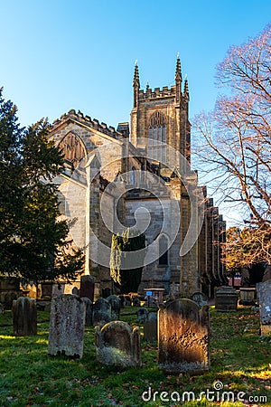 EAST GRINSTEAD, WEST SUSSEX/UK - JANUARY 20 : View of St Swithun Editorial Stock Photo