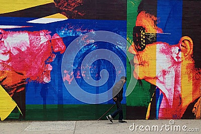 East Harlem Mural Editorial Stock Photo