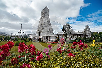 The temple of Tirupati Balaji Mandir Stock Photo