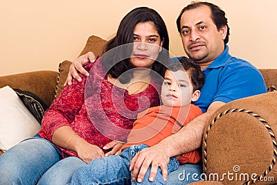 East Indian Family Stock Photo