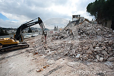 East Jerusalem Demolition Editorial Stock Photo