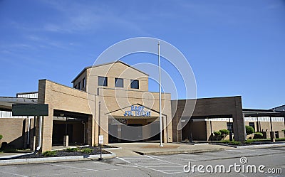 East Junior High School Main Entrance, Somerville, TN Editorial Stock Photo