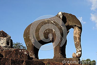 East Mebon Temple Elephant Stock Photo