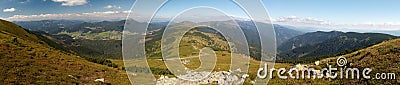 East panorama view from Kosarisko in Nizke Tatry mountains Stock Photo