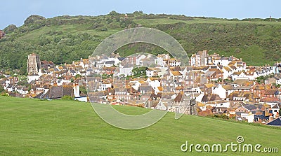 View over the Old Town of Hastings, East Sussex, UK Stock Photo