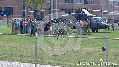 East Tennessee State University - U S Army Medical Helicopter Visits R O T C Unit Editorial Stock Photo