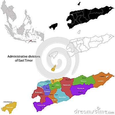 East Timor map Stock Photo