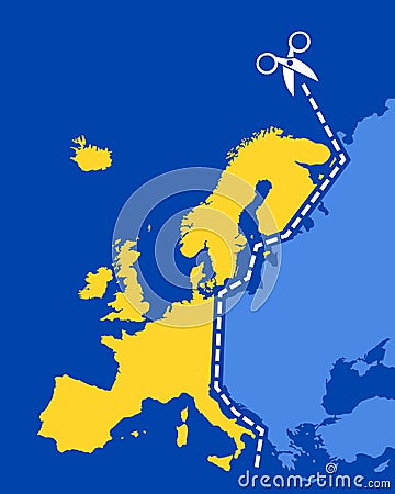 East vs Western Europe Vector Illustration