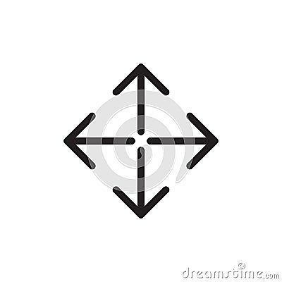 East West North South arrow Vector Illustration