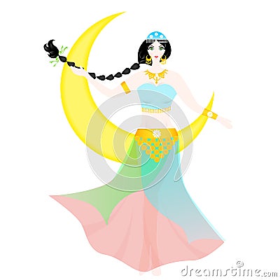 The east woman Vector Illustration