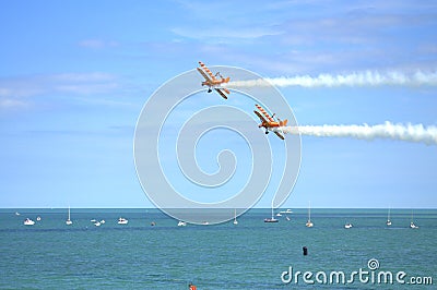 Eastbourne Airshow aerobatics 2016 Editorial Stock Photo