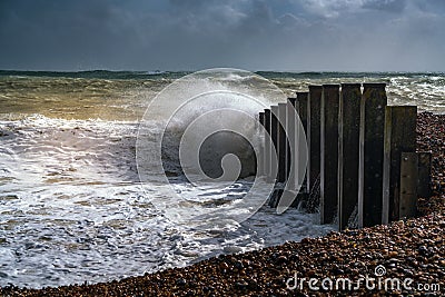 EASTBOURNE, EAST SUSSEX/UK - OCTOBER 21 : Tail End of Storm Bria Editorial Stock Photo